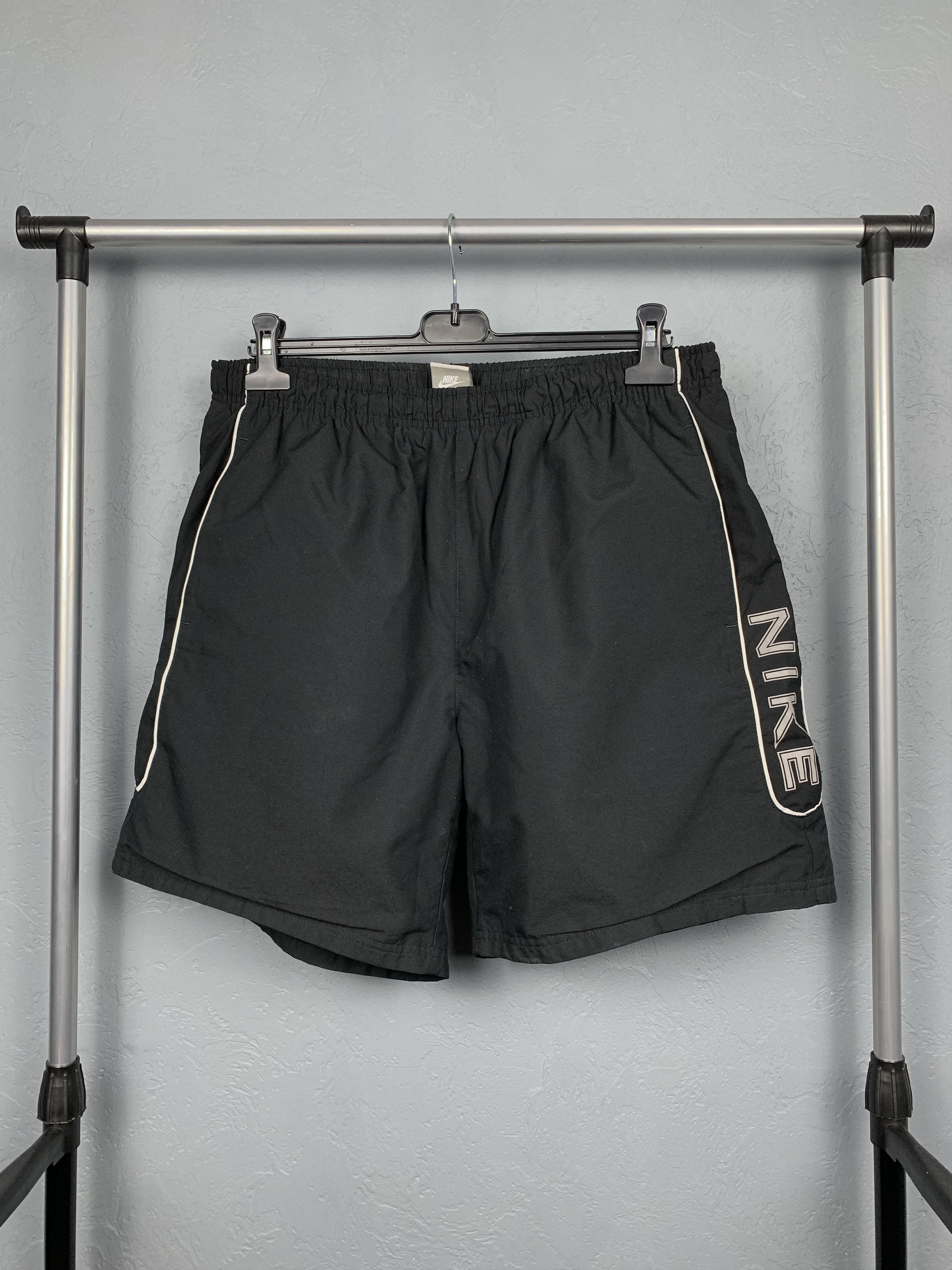 Nike × Vintage Nike Vintage Mens Nylon Shorts Y2K Big Logo Swoosh Size US 36 / EU 52 - 1 Thumbnail