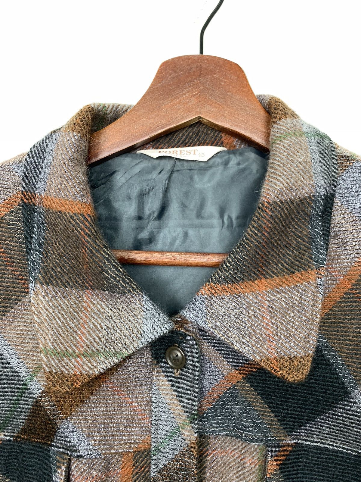 Woolrich Woolen Mills FOREST Wool Mohair Plaid Checker Retro Trucker Chore Jacket Size US L / EU 52-54 / 3 - 8 Thumbnail