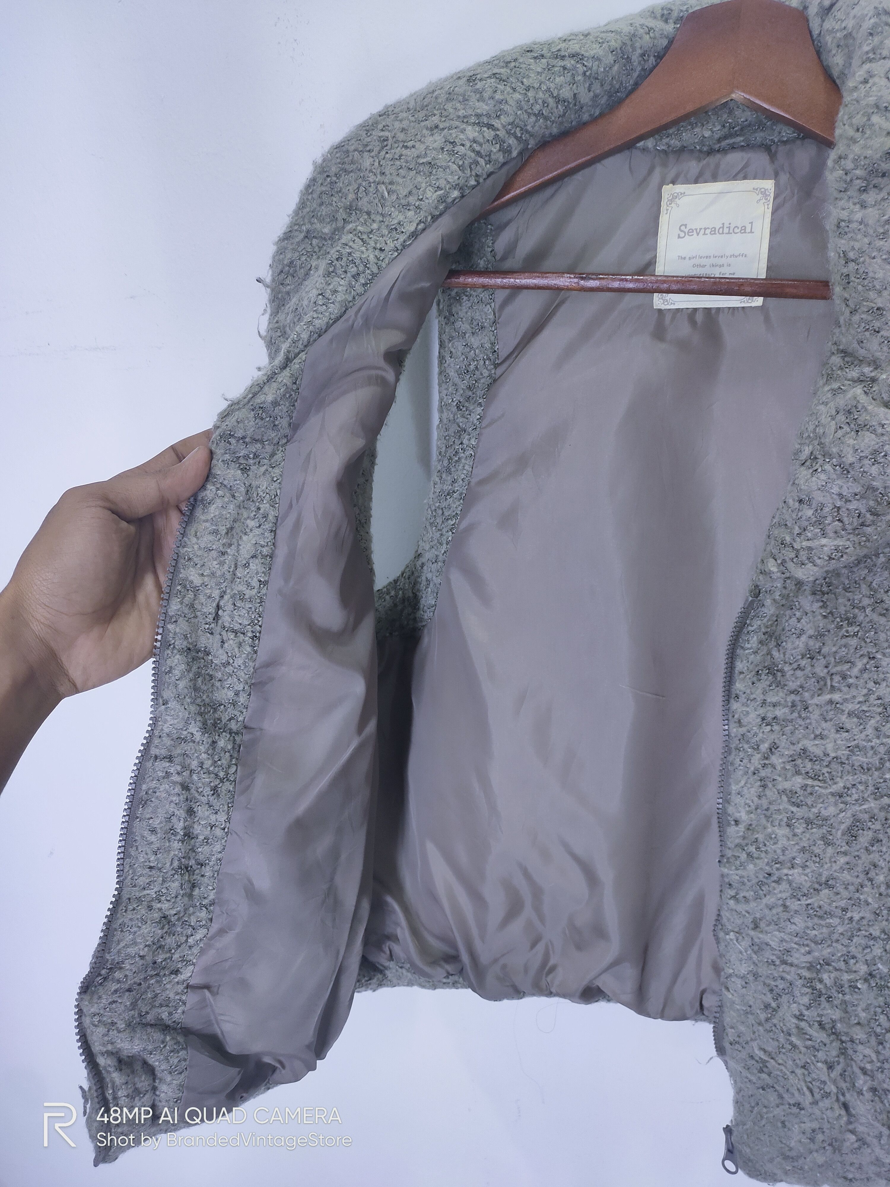 Japanese Brand × Superrradical SEVRADICAL Wool Mohair Zipper Military Bombers Vest Jacket Size L / US 10 / IT 46 - 4 Thumbnail