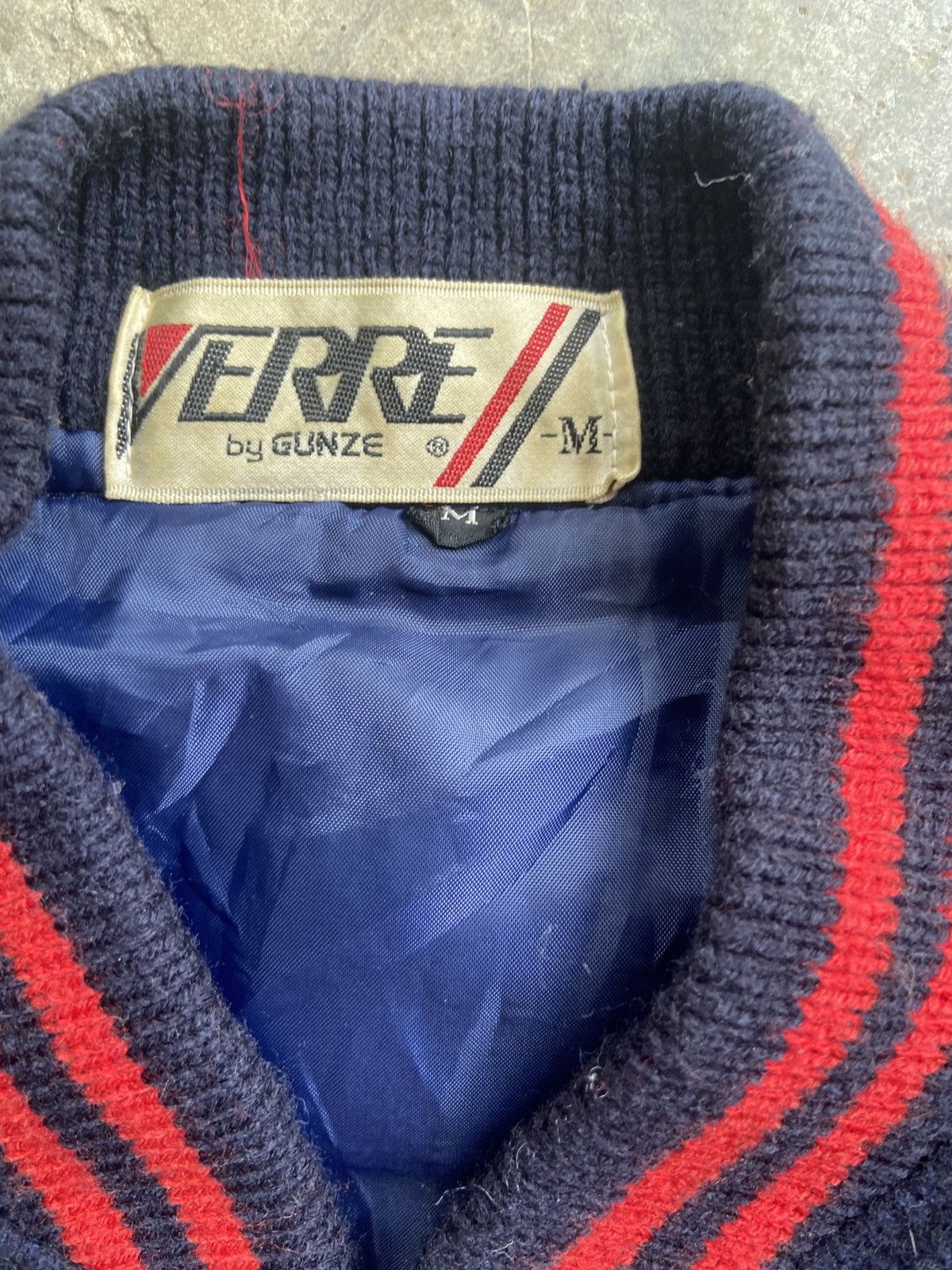 Japanese Brand × Vintage Vintage Verre by Gunze Wool Varsity Jacket Size US M / EU 48-50 / 2 - 6 Thumbnail