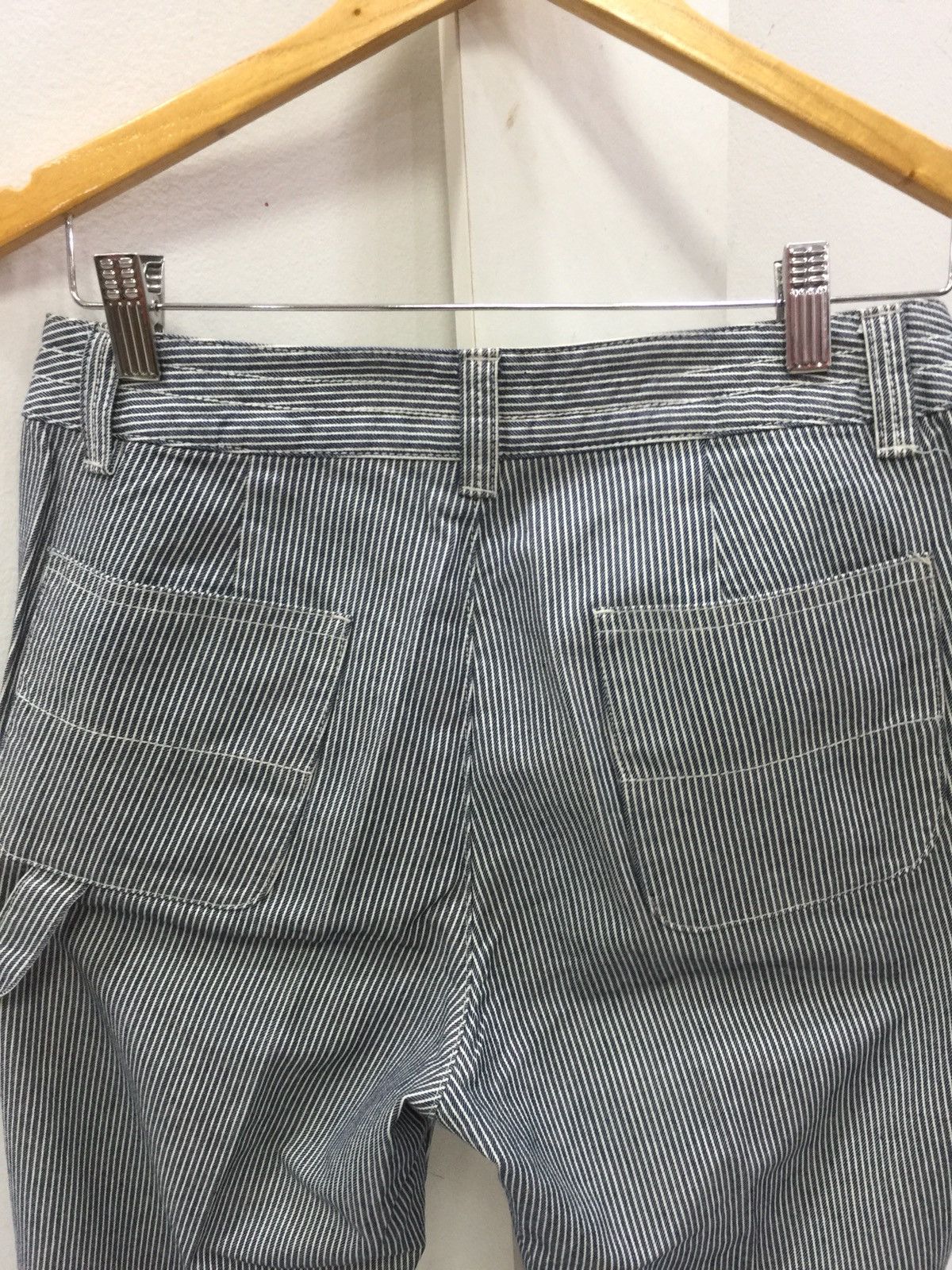 Japanese Brand × Muji × Vintage Denim Pant Hickory Work Striped Jail By Muji Size US 30 / EU 46 - 6 Thumbnail