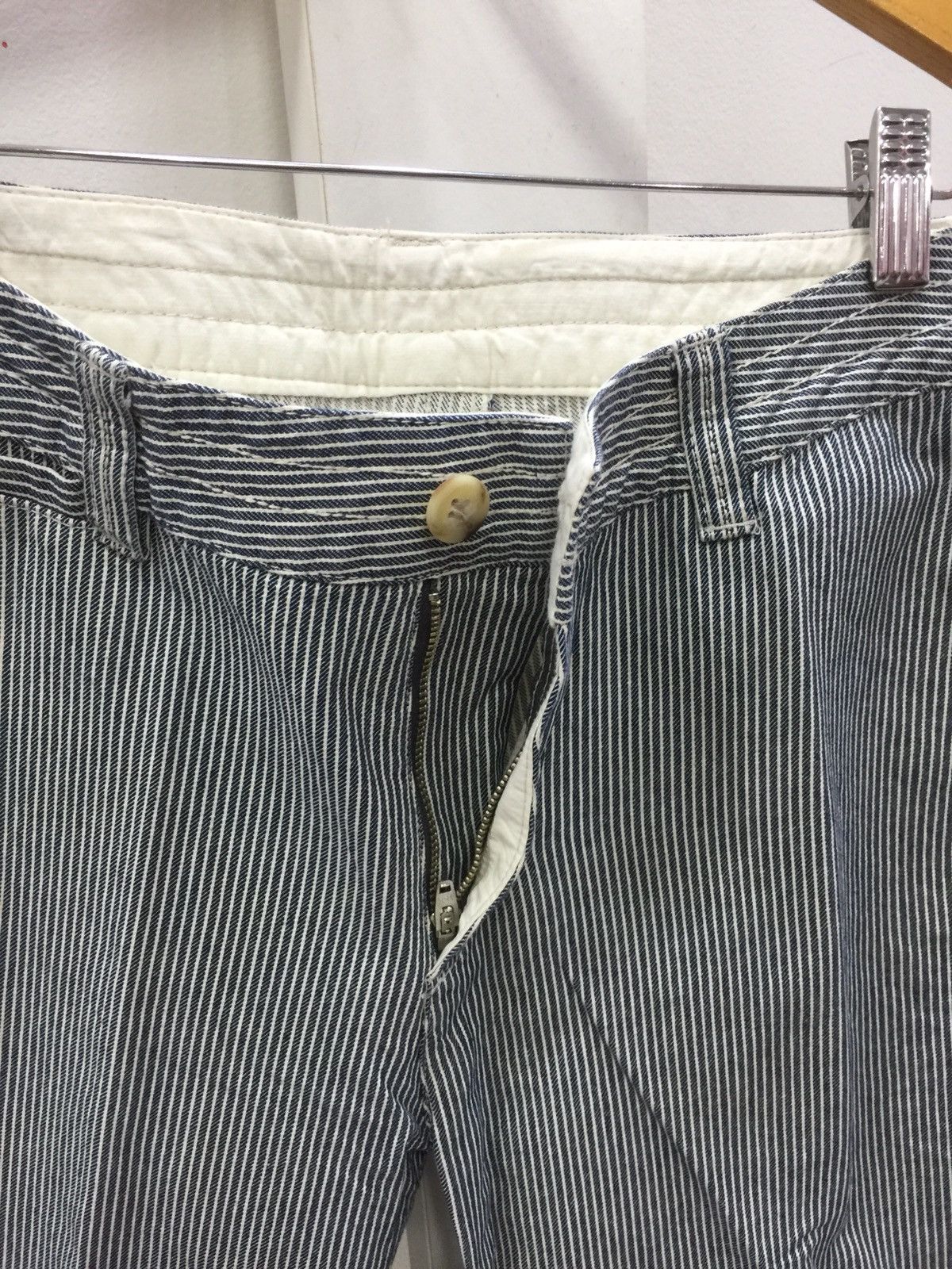 Japanese Brand × Muji × Vintage Denim Pant Hickory Work Striped Jail By Muji Size US 30 / EU 46 - 8 Thumbnail