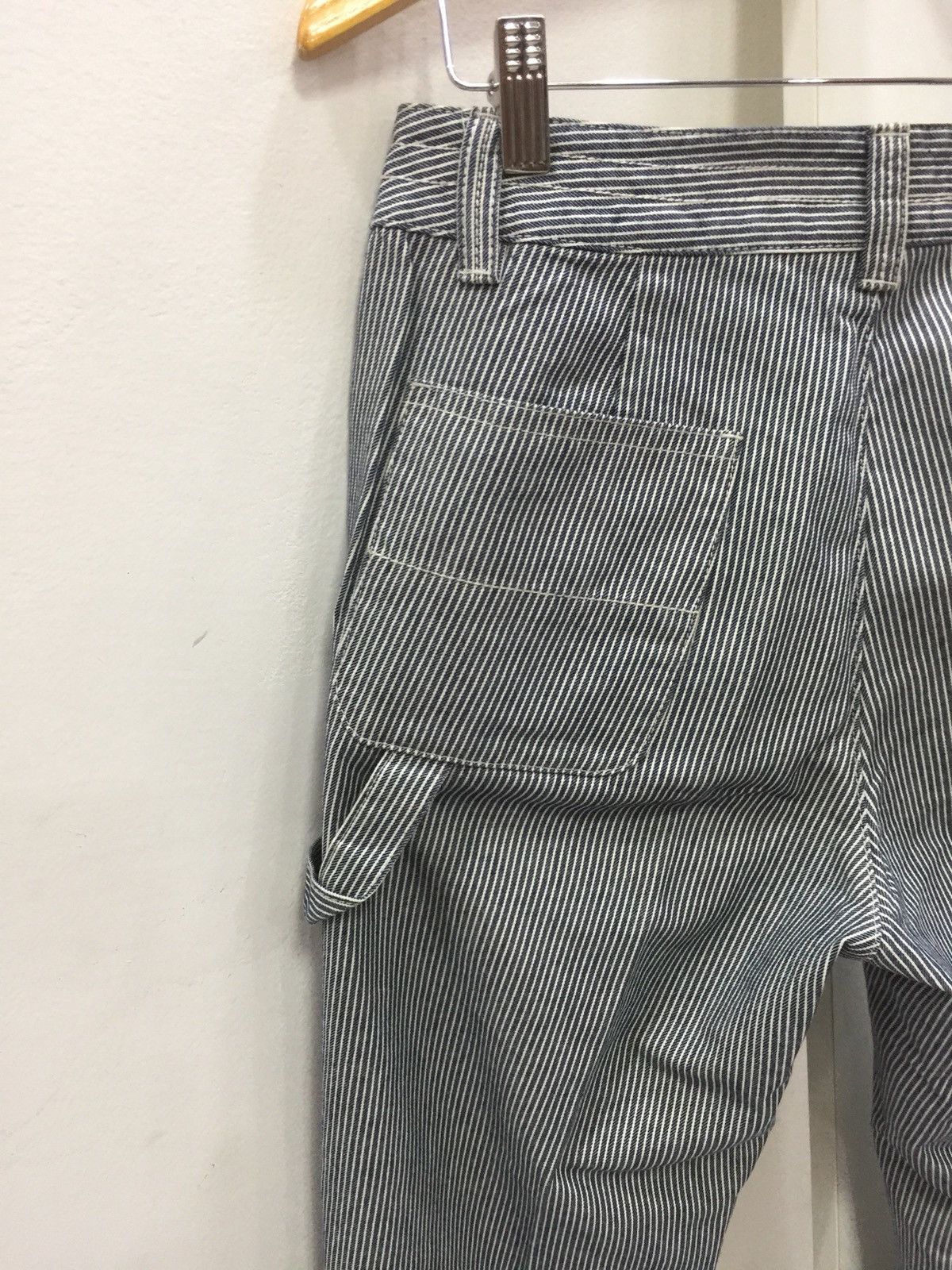 Japanese Brand × Muji × Vintage Denim Pant Hickory Work Striped Jail By Muji Size US 30 / EU 46 - 2 Thumbnail