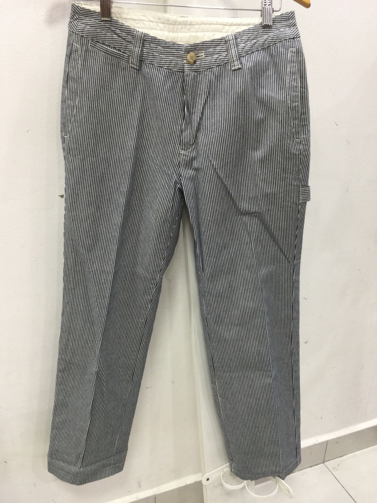 Japanese Brand × Muji × Vintage Denim Pant Hickory Work Striped Jail By Muji Size US 30 / EU 46 - 3 Thumbnail