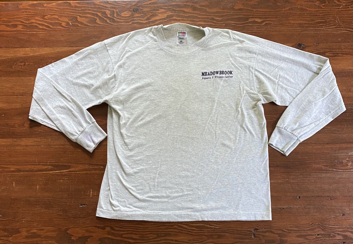 Vintage Vintage 90’s Meadowbrook Fitness Single Stitch Long Sleeve Size US XL / EU 56 / 4 - 2 Thumbnail