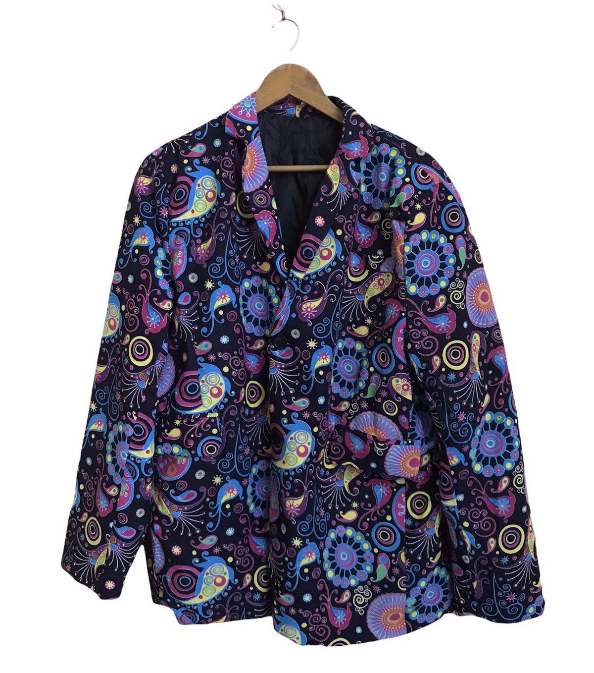 image of Pop Art Design Bandana Full Print Coat Jacket, Men's (Size Large)