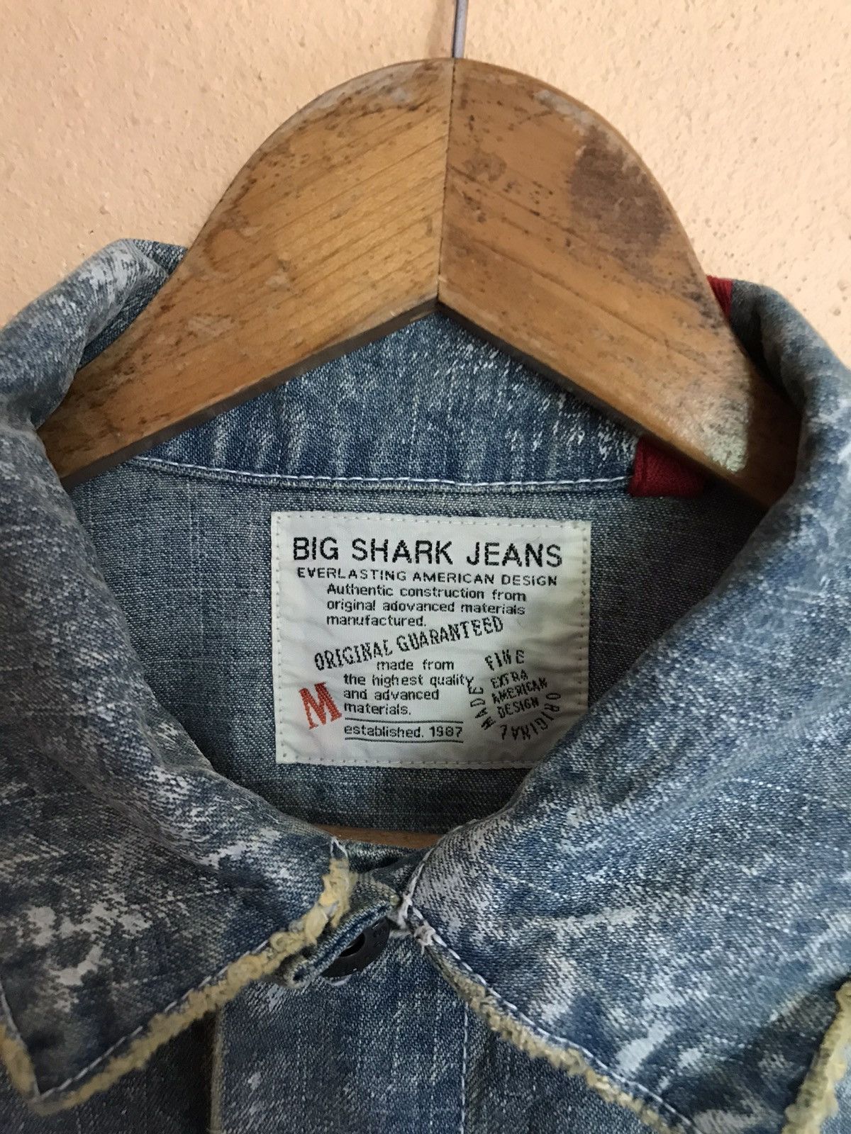 Beauty Beast RARE BIG SHARK JEANS TRUCKER JACKET NICE DESIGN Size US M / EU 48-50 / 2 - 5 Thumbnail