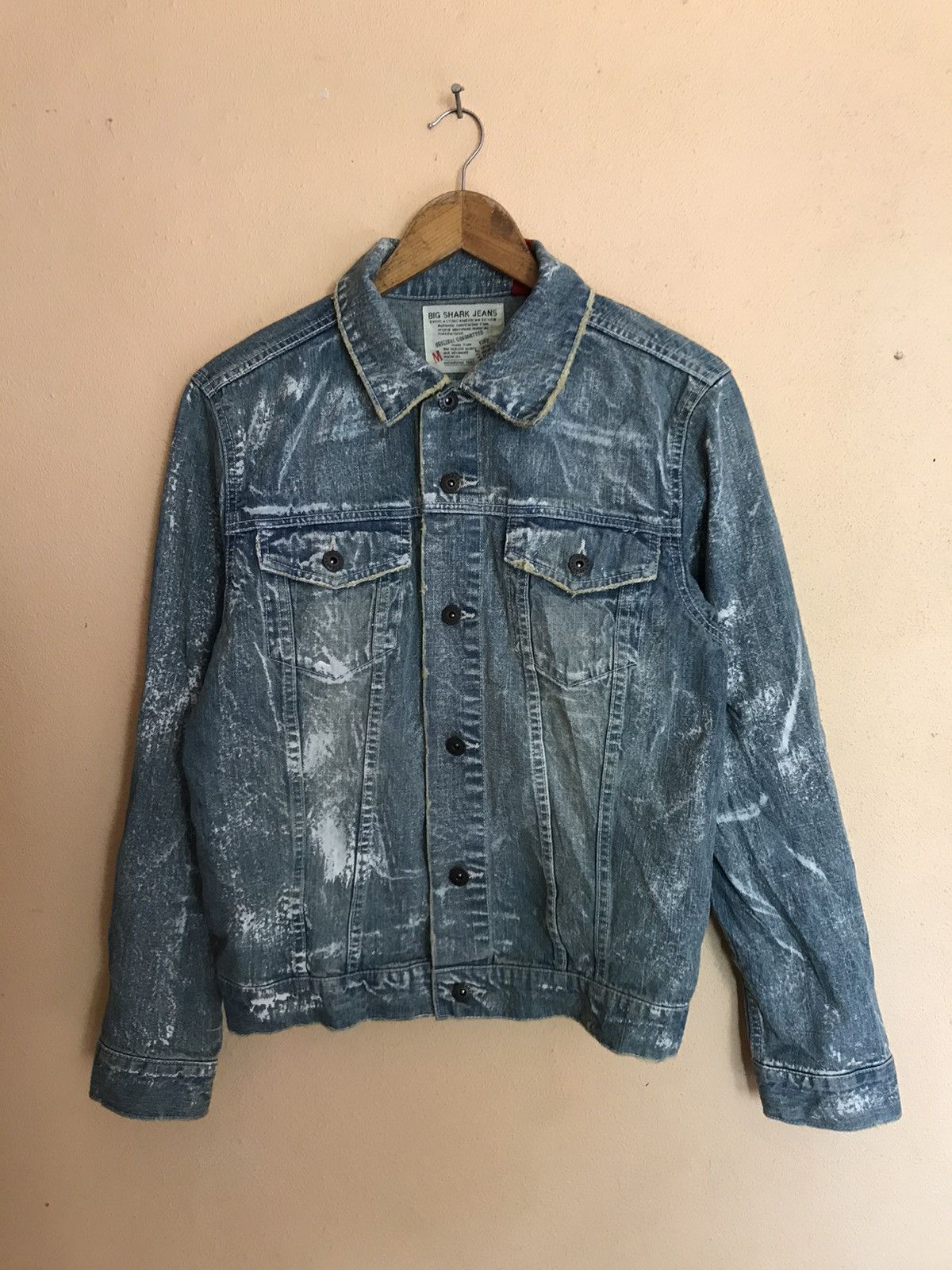 Beauty Beast RARE BIG SHARK JEANS TRUCKER JACKET NICE DESIGN Size US M / EU 48-50 / 2 - 2 Thumbnail
