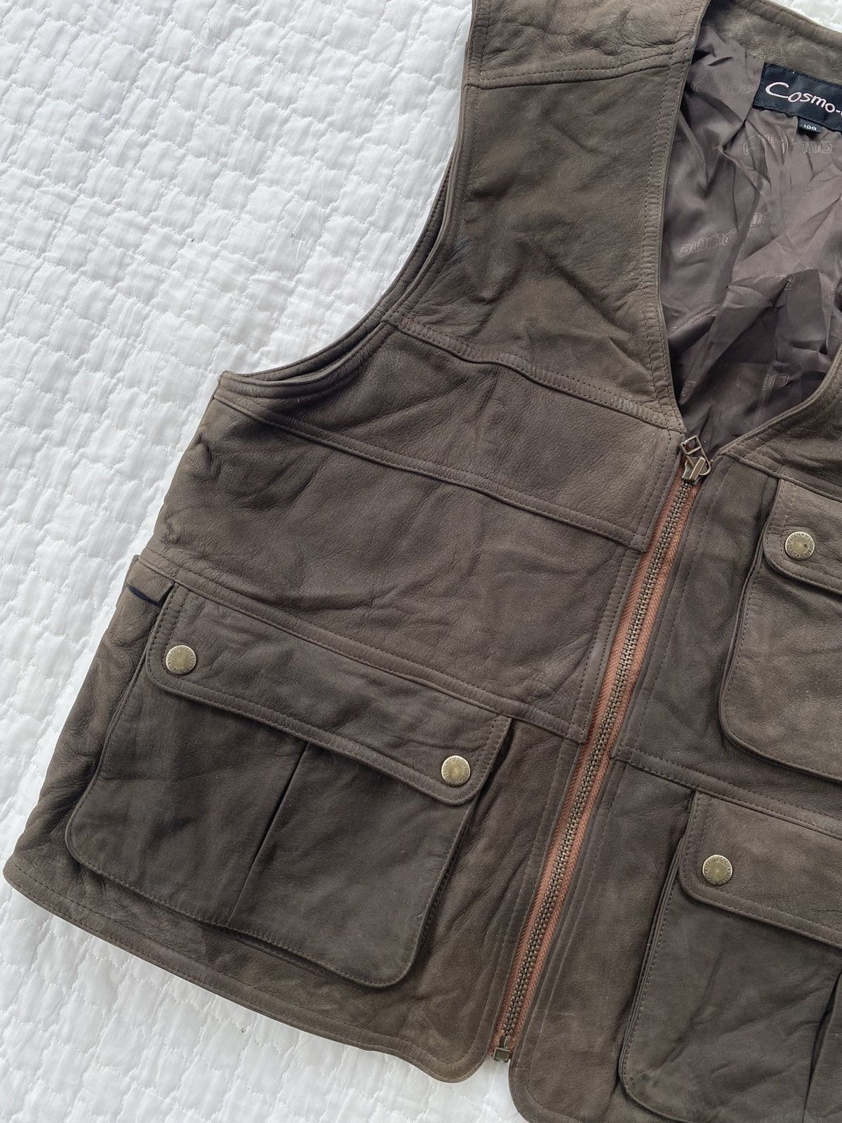 Genuine Leather Genuine Leather Vest Multi Pocket By Cosmo G Size US M / EU 48-50 / 2 - 4 Thumbnail