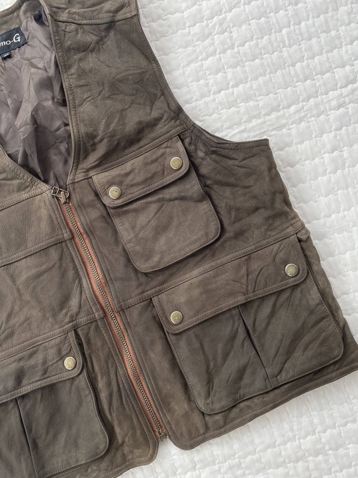 Genuine Leather Genuine Leather Vest Multi Pocket By Cosmo G Size US M / EU 48-50 / 2 - 3 Thumbnail