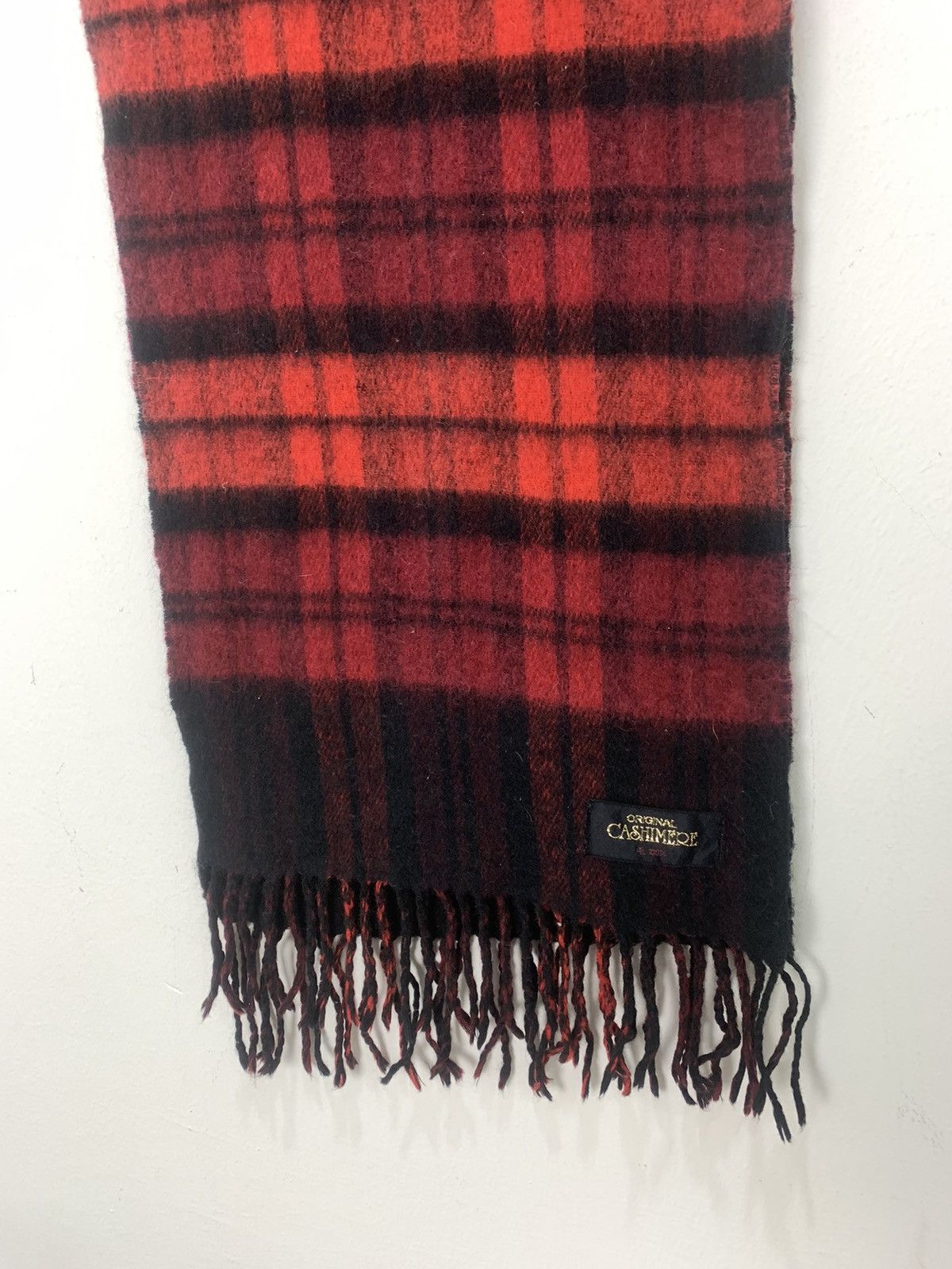 Japanese Brand × Other ORIGINAL Cashmere Wool Buffalo Plaid Burberry Scarf Muffler Size ONE SIZE - 5 Thumbnail