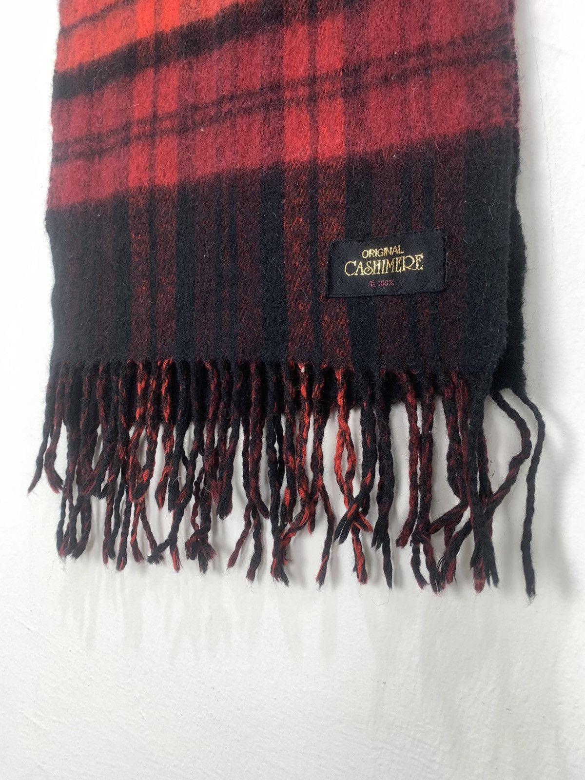 Japanese Brand × Other ORIGINAL Cashmere Wool Buffalo Plaid Burberry Scarf Muffler Size ONE SIZE - 7 Thumbnail