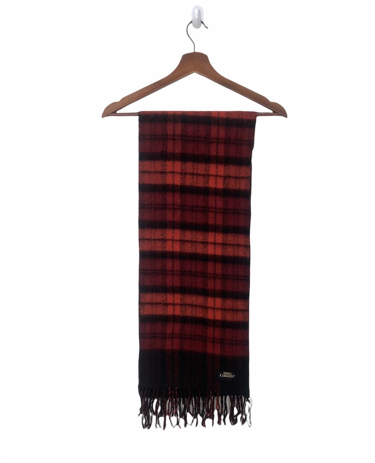 Japanese Brand × Other ORIGINAL Cashmere Wool Buffalo Plaid Burberry Scarf Muffler Size ONE SIZE - 3 Thumbnail
