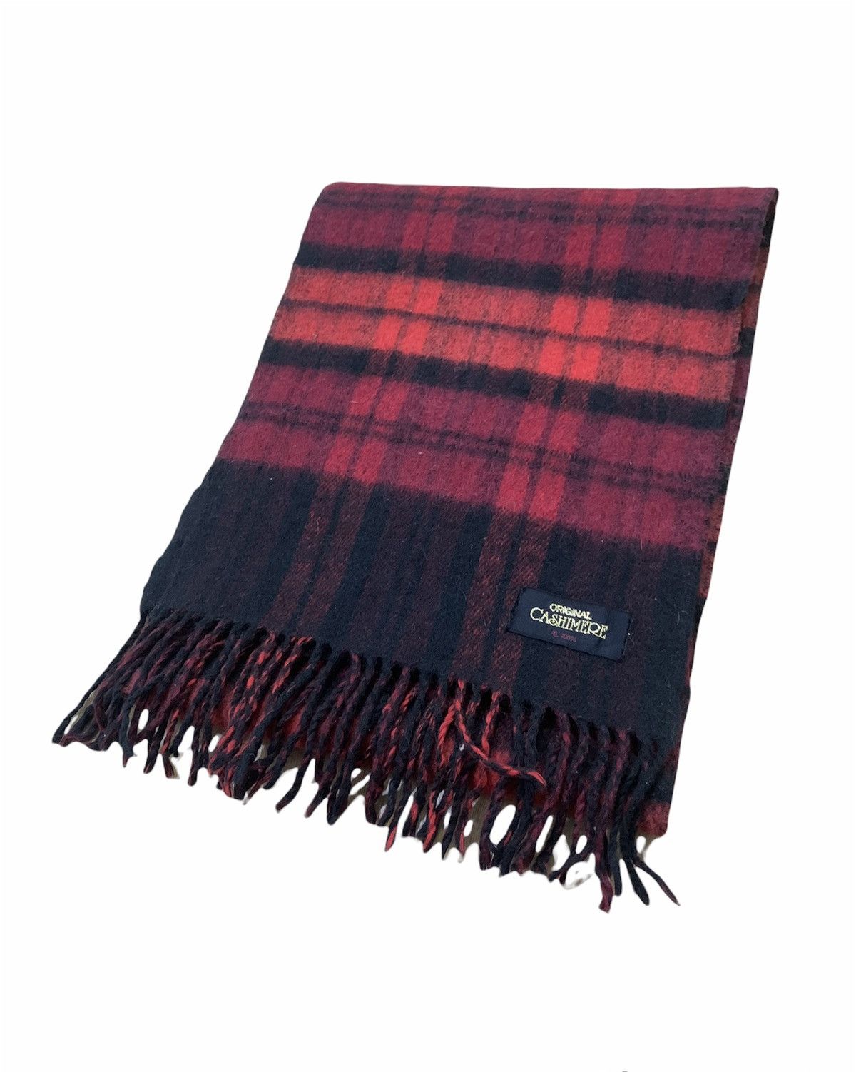ORIGINAL Cashmere Wool Buffalo Plaid Burberry Scarf Muffler