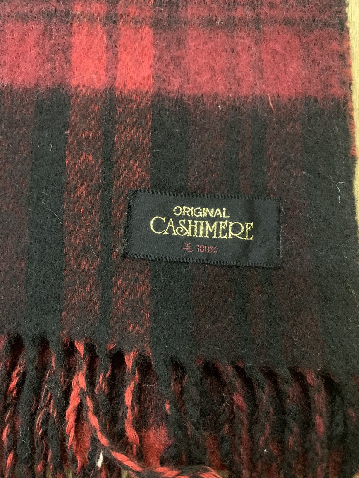 Japanese Brand × Other ORIGINAL Cashmere Wool Buffalo Plaid Burberry Scarf Muffler Size ONE SIZE - 8 Thumbnail