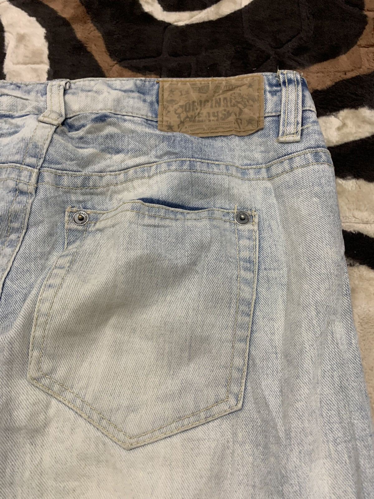 Japanese Brand THE VINTAGE STANDARD Studded Original Jean Distressed Denim Size US 30 / EU 46 - 15 Thumbnail