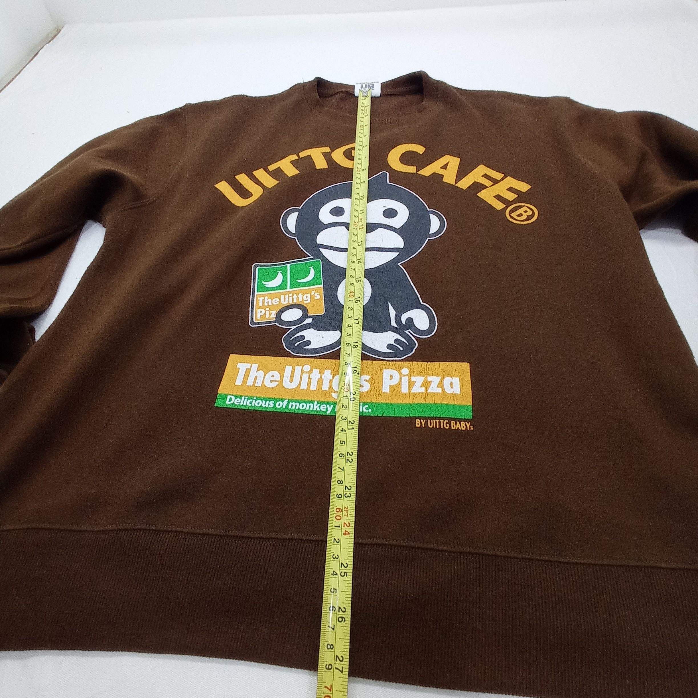 Japanese Brand Brown Uittg Baby Bape Style Sweatshirts Size US L / EU 52-54 / 3 - 12 Thumbnail