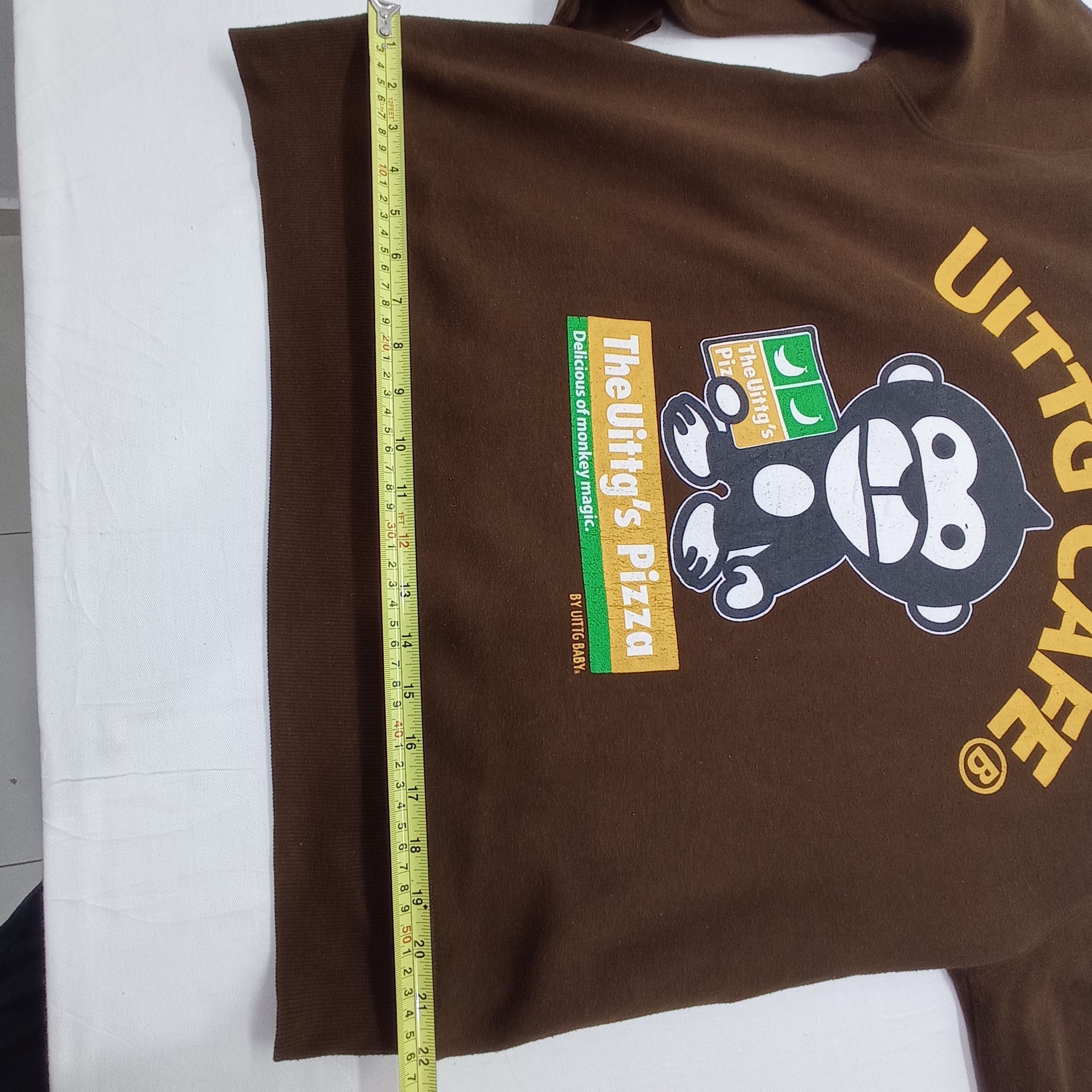 Japanese Brand Brown Uittg Baby Bape Style Sweatshirts Size US L / EU 52-54 / 3 - 11 Thumbnail