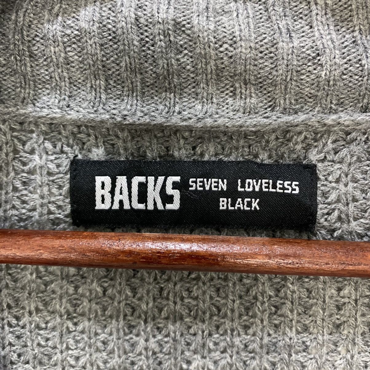 Homespun Knitwear × Japanese Brand BACKS SEVEN LOVELESS BLACK Waffle Knitwear Cardigan Sweater Size XL / US 12-14 / IT 48-50 - 17 Thumbnail