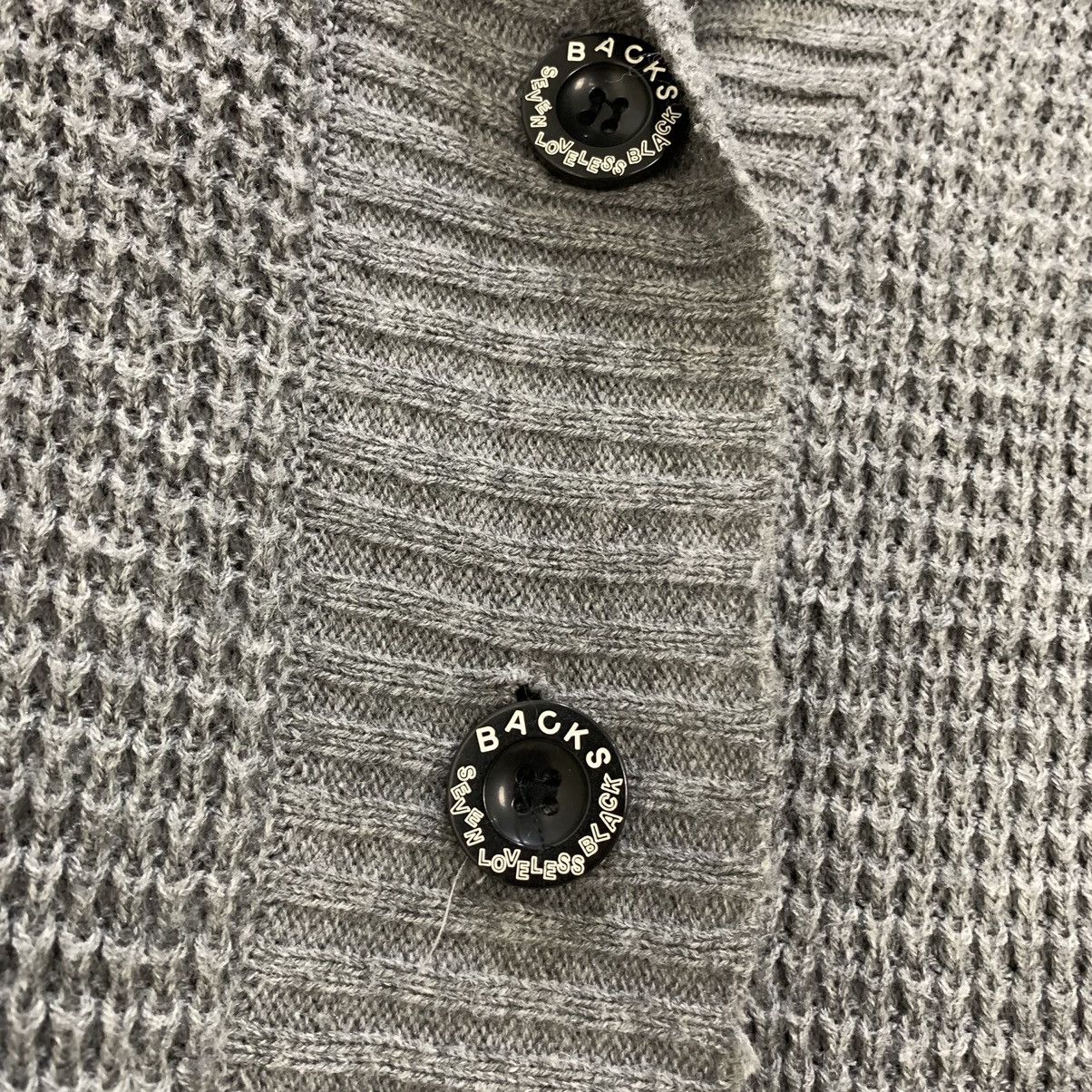 Homespun Knitwear × Japanese Brand BACKS SEVEN LOVELESS BLACK Waffle Knitwear Cardigan Sweater Size XL / US 12-14 / IT 48-50 - 7 Thumbnail