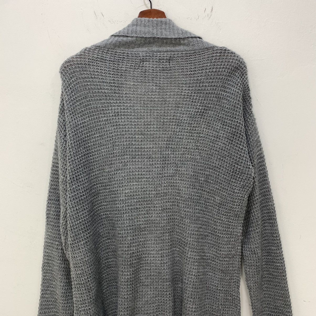 Homespun Knitwear × Japanese Brand BACKS SEVEN LOVELESS BLACK Waffle Knitwear Cardigan Sweater Size XL / US 12-14 / IT 48-50 - 11 Thumbnail