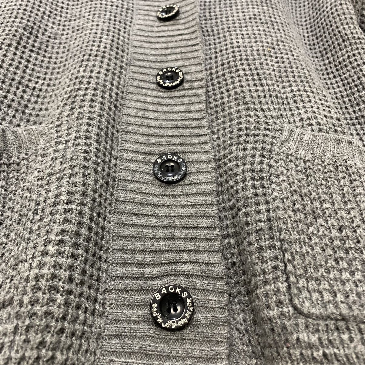 Homespun Knitwear × Japanese Brand BACKS SEVEN LOVELESS BLACK Waffle Knitwear Cardigan Sweater Size XL / US 12-14 / IT 48-50 - 8 Thumbnail