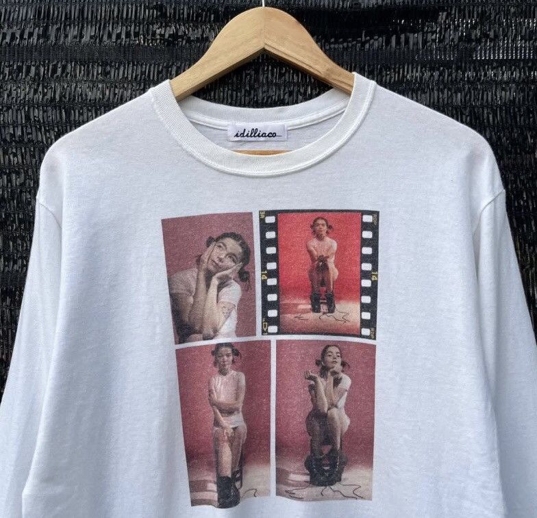 image of Band Tees x Beauty Beast Bjork Grunge/rock Band X Longsleeve Tshirt in White (Size Medium)