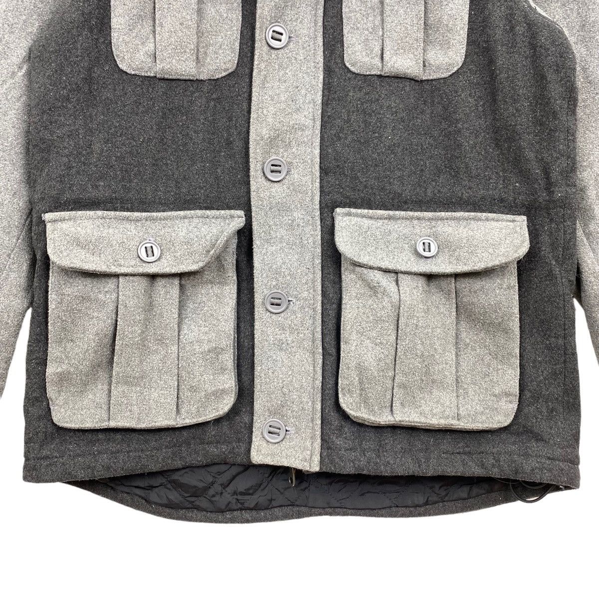 Beams Japan BEAMS HEART Japan Brand Multi Pocket Button Up Hooded Grey Size US L / EU 52-54 / 3 - 3 Thumbnail