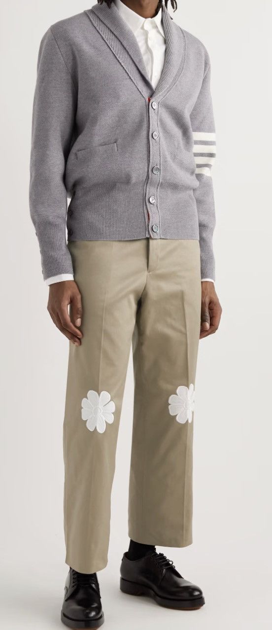 Thom Browne $1295 NEW Thom Browne Satin Stitch Floral Patch Trousers s 1 Size US 30 / EU 46 - 3 Thumbnail