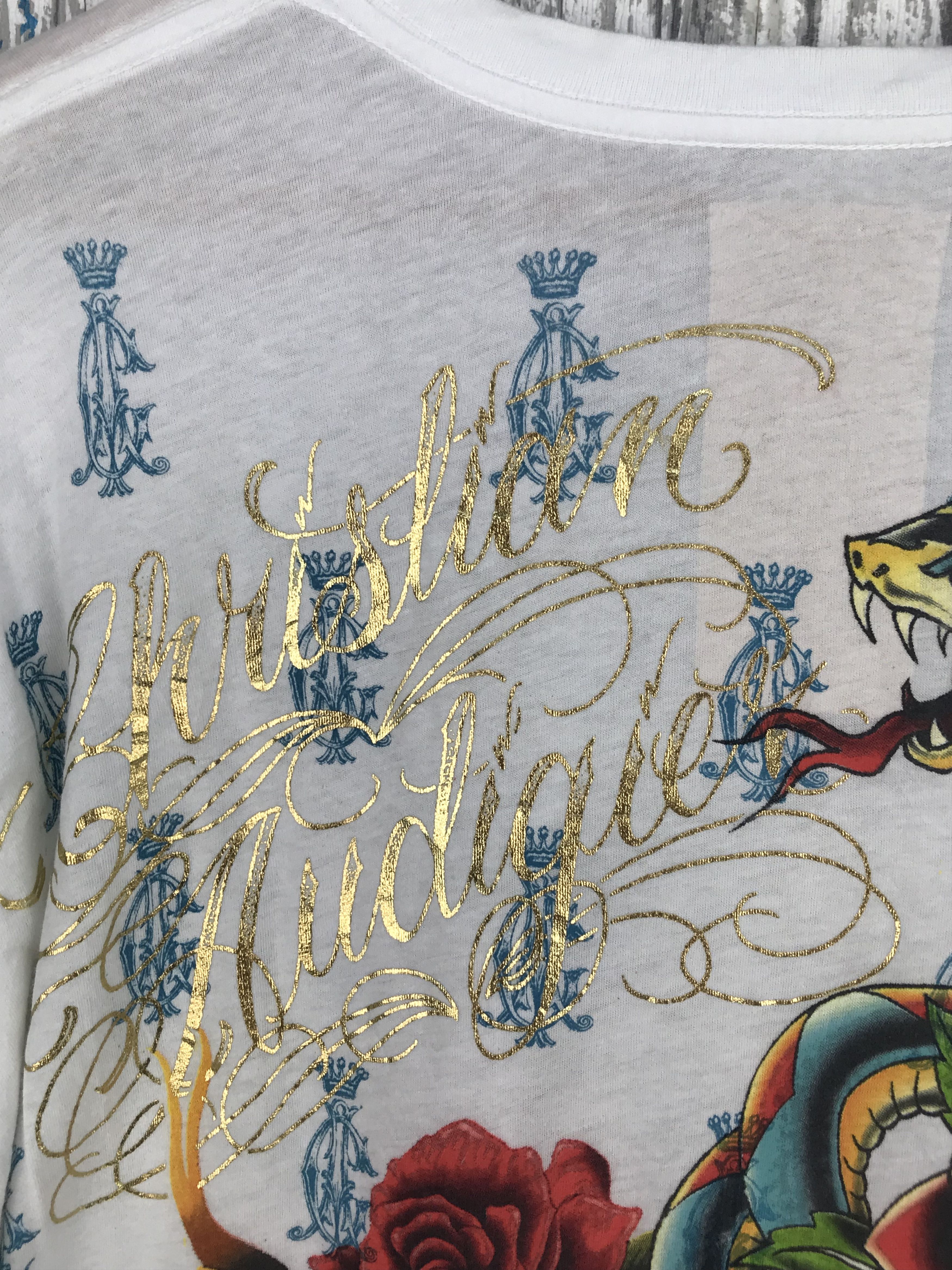 Ed Hardy Vintage Ed Hardy Christian Audigier True Love T-Shirt Size US XL / EU 56 / 4 - 4 Thumbnail