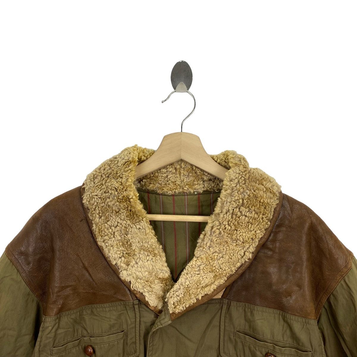 Other BORG Fur Collar Multi Pocket Button Up Oversize Bomber Size US XXL / EU 58 / 5 - 2 Thumbnail