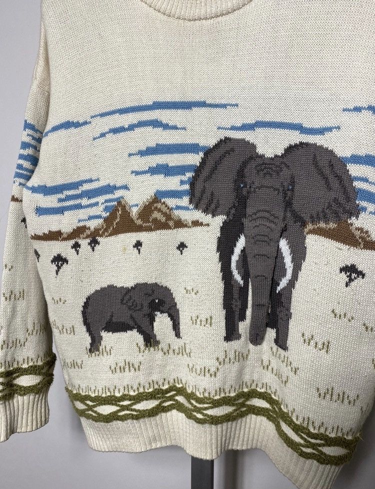 Other Vintage Simply Splendid interesting 3D elephant sweater knit Size US M / EU 48-50 / 2 - 2 Thumbnail