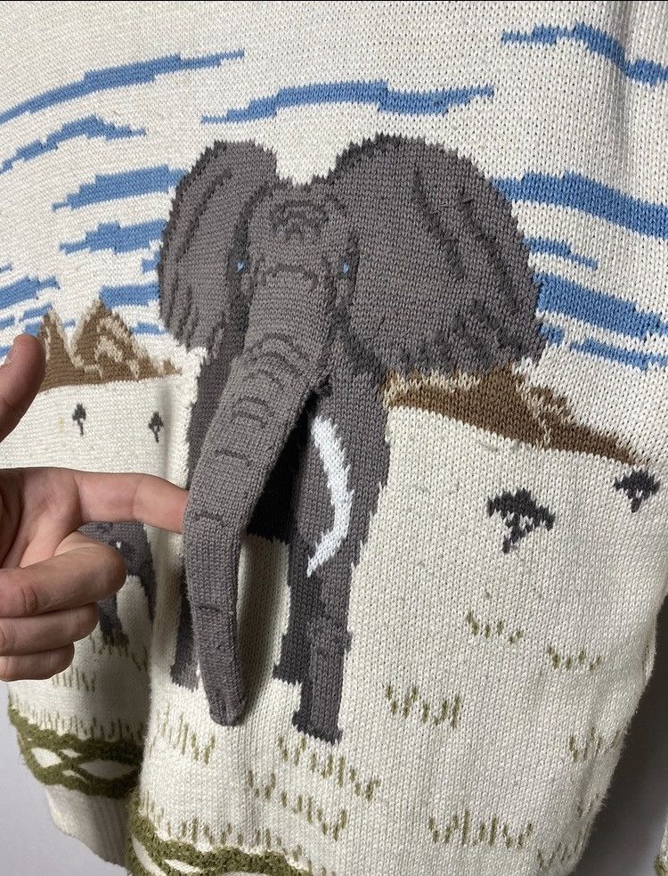 Other Vintage Simply Splendid interesting 3D elephant sweater knit Size US M / EU 48-50 / 2 - 3 Thumbnail