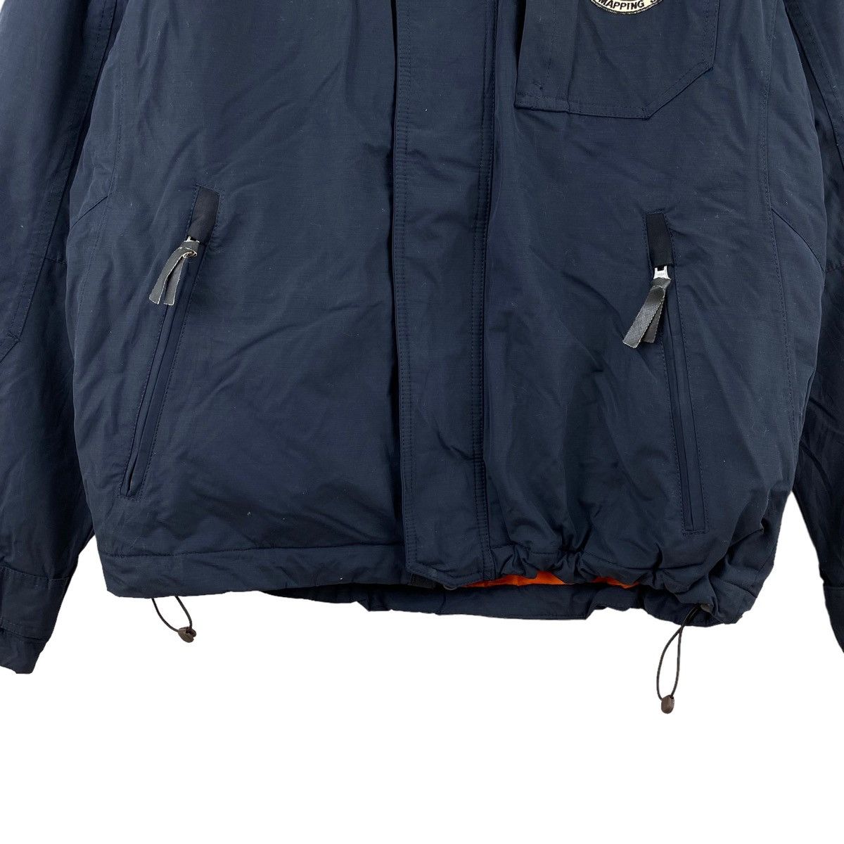 Napapijri Vintage NAPAPIJRI GEOGRAPHIC Embroiderd Logo Hooded Bomber Size US L / EU 52-54 / 3 - 3 Thumbnail