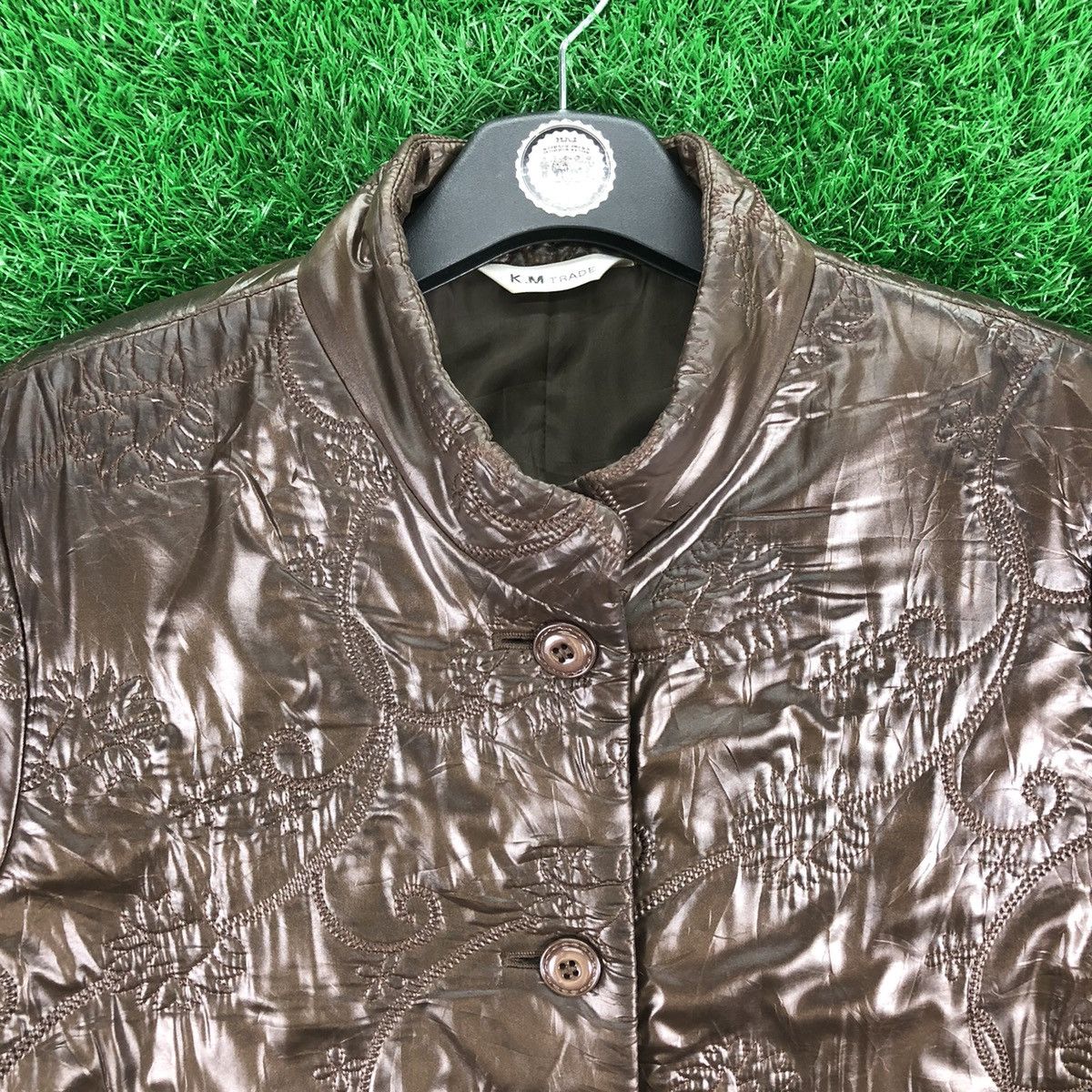 Japanese Brand Vintage 90's Nylon Jacket Women by K.M Trade Size L / US 10 / IT 46 - 7 Thumbnail