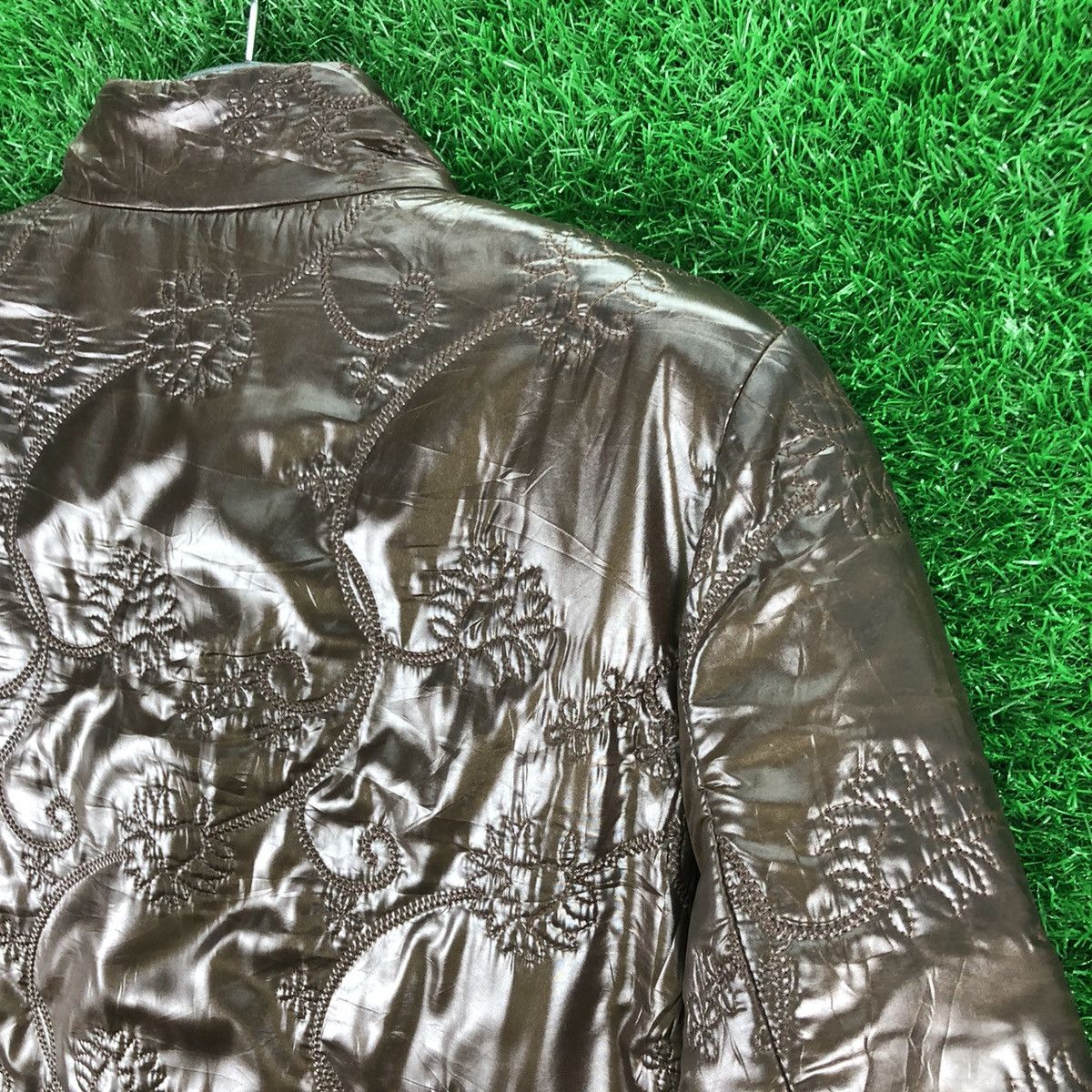 Japanese Brand Vintage 90's Nylon Jacket Women by K.M Trade Size L / US 10 / IT 46 - 5 Thumbnail