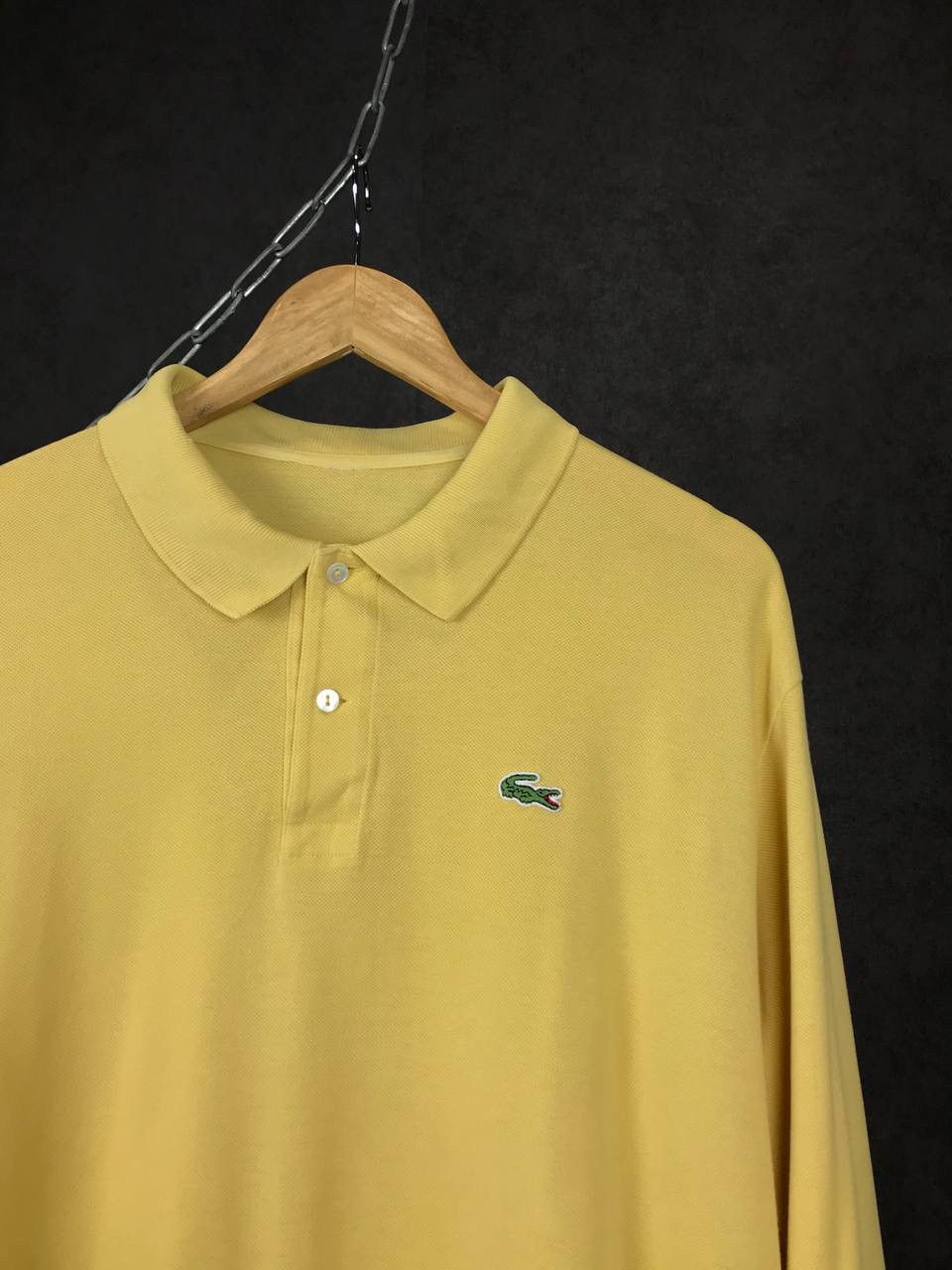 Lacoste Lacoste vintage luxury streetwear yellow polo longsleeve Size US XL / EU 56 / 4 - 2 Thumbnail