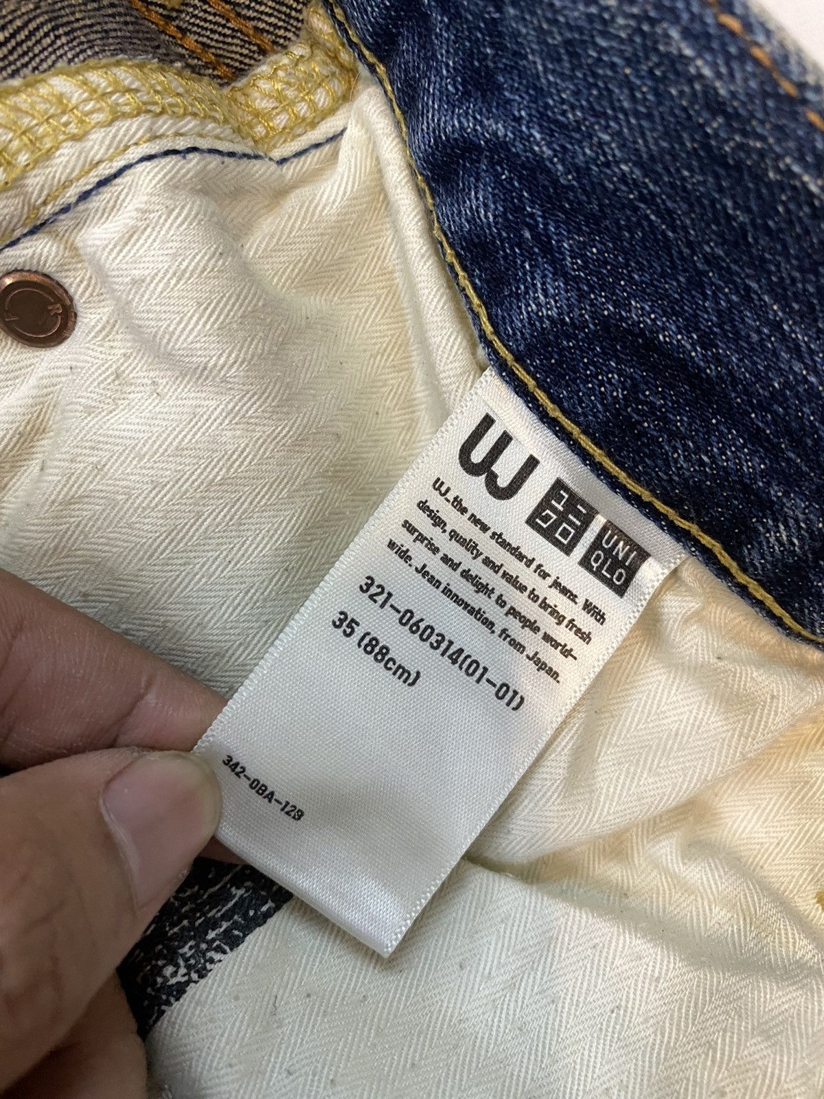 Japanese Brand × Uniqlo Uniqlo Uj Distressed Denim Jeans Size US 33 - 10 Thumbnail