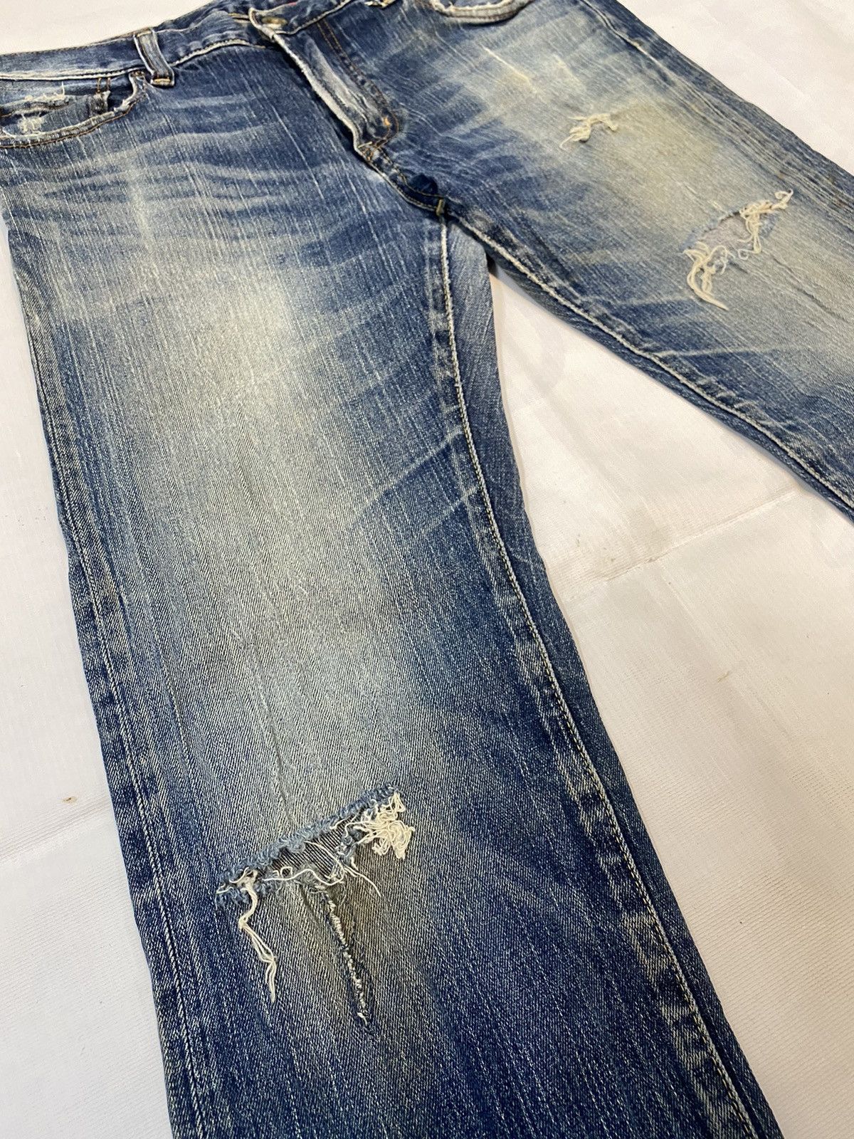 Japanese Brand × Uniqlo Uniqlo Uj Distressed Denim Jeans Size US 33 - 4 Thumbnail