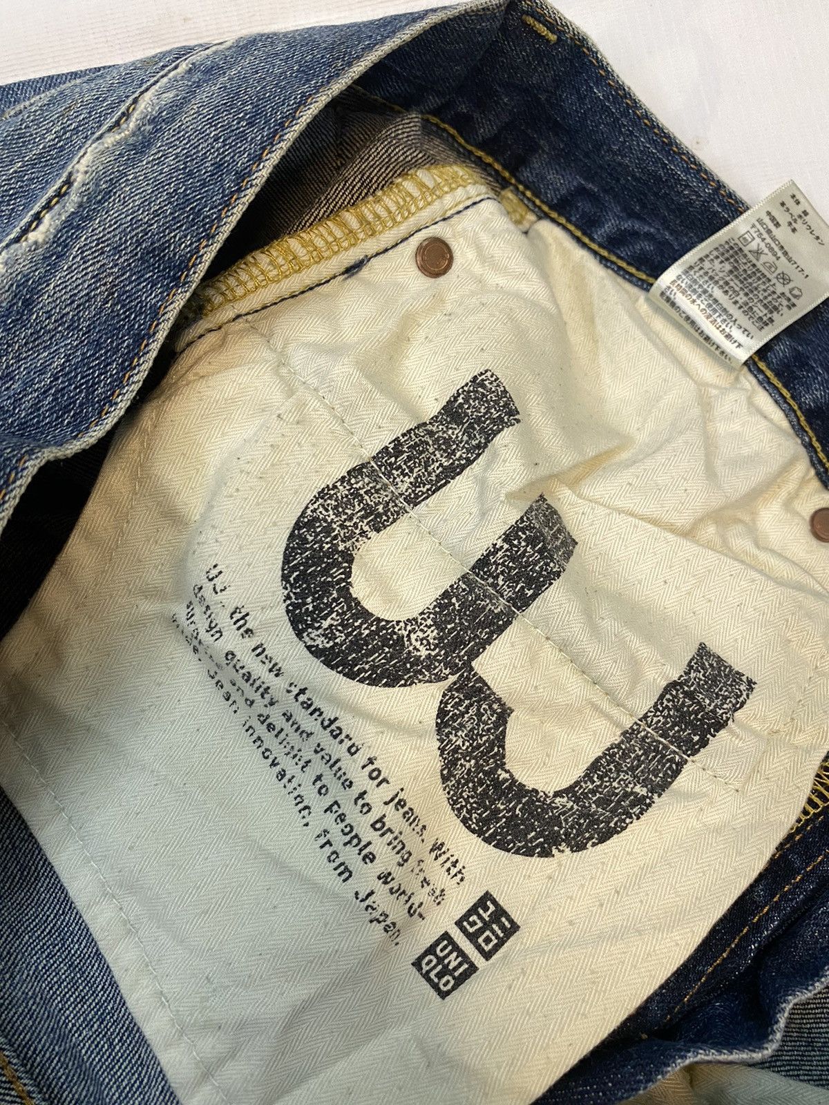 Japanese Brand × Uniqlo Uniqlo Uj Distressed Denim Jeans Size US 33 - 12 Thumbnail