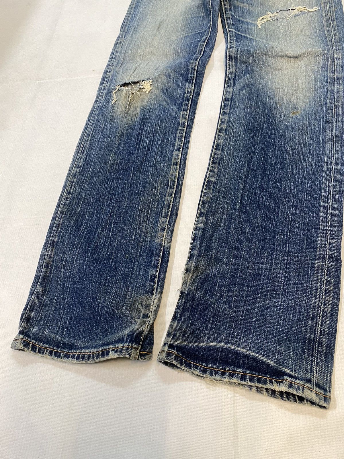 Japanese Brand × Uniqlo Uniqlo Uj Distressed Denim Jeans Size US 33 - 5 Thumbnail