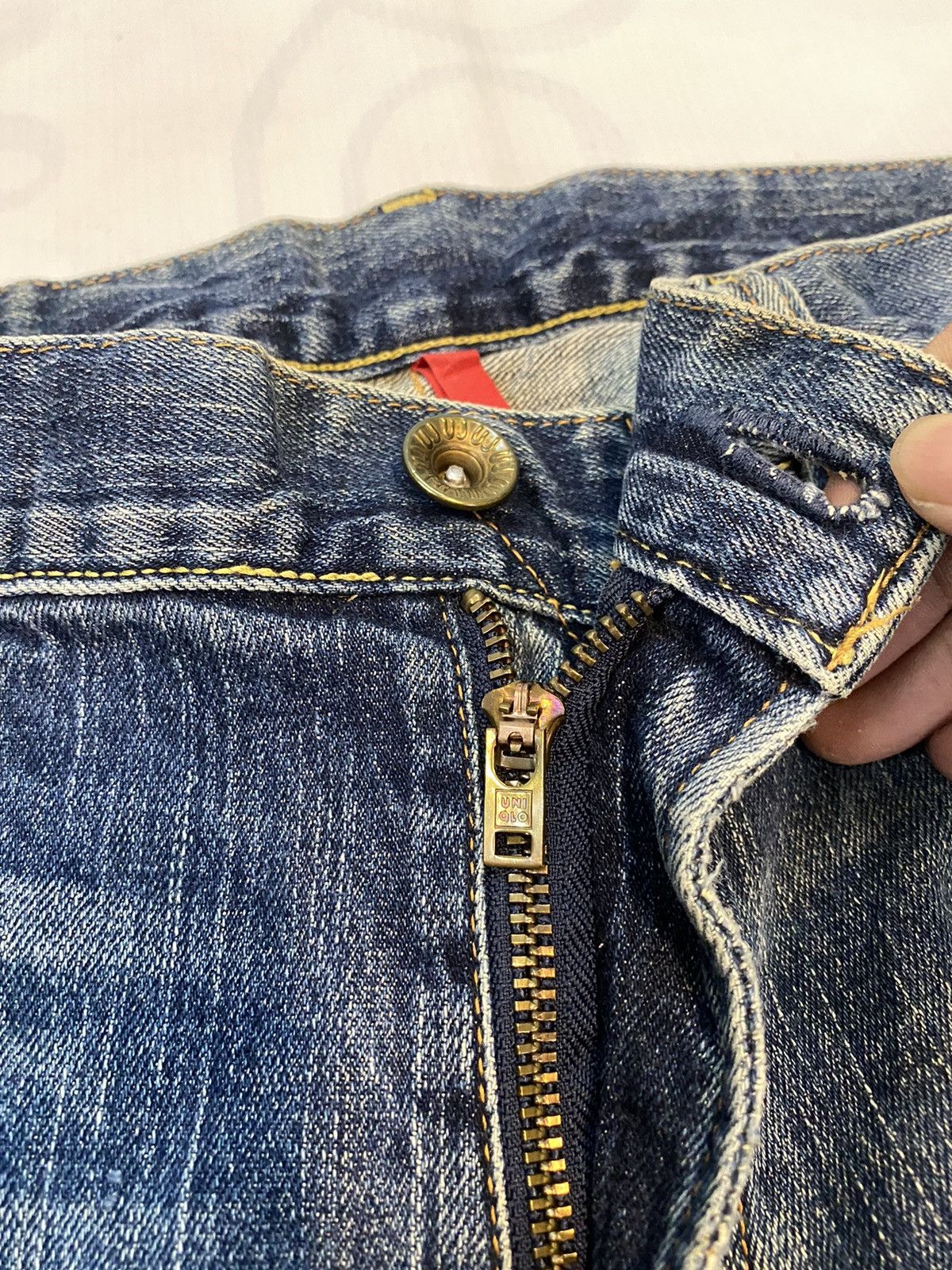 Japanese Brand × Uniqlo Uniqlo Uj Distressed Denim Jeans Size US 33 - 8 Thumbnail