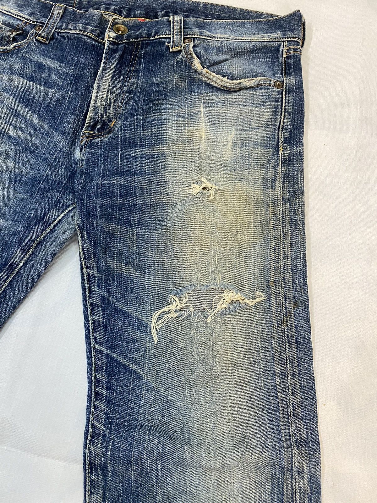 Japanese Brand × Uniqlo Uniqlo Uj Distressed Denim Jeans Size US 33 - 3 Thumbnail