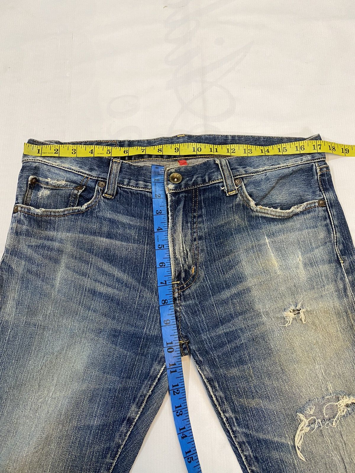 Japanese Brand × Uniqlo Uniqlo Uj Distressed Denim Jeans Size US 33 - 17 Thumbnail