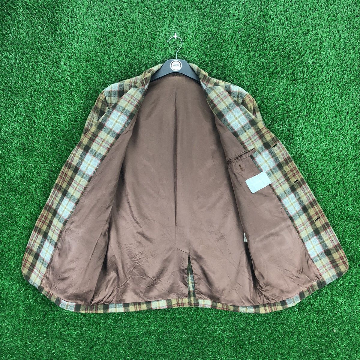 Japanese Brand Vintage 80's Wool Checkered Blazer Jacket by Pawder Japan Size US M / EU 48-50 / 2 - 7 Thumbnail