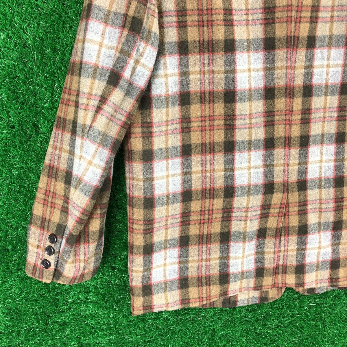 Japanese Brand Vintage 80's Wool Checkered Blazer Jacket by Pawder Japan Size US M / EU 48-50 / 2 - 6 Thumbnail