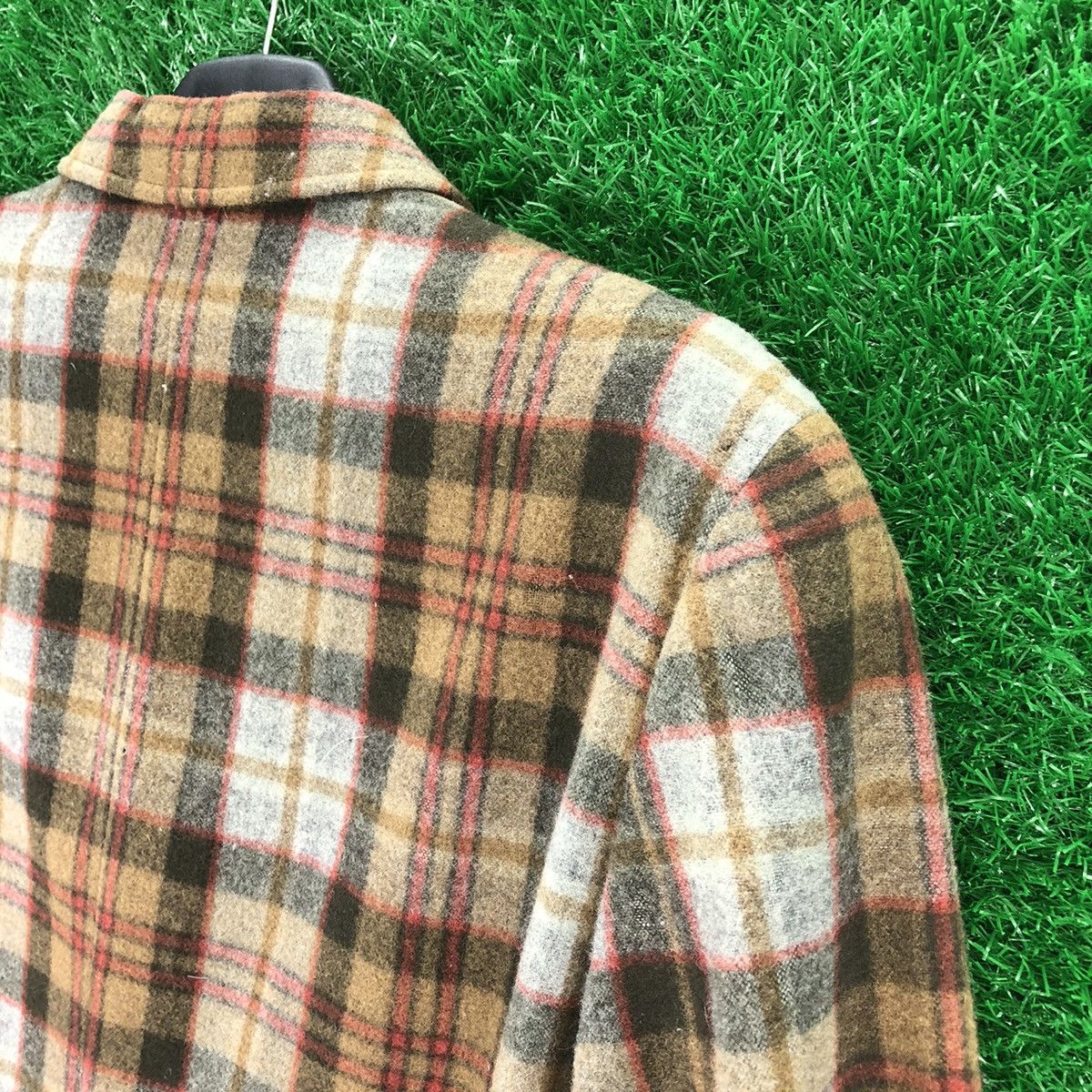 Japanese Brand Vintage 80's Wool Checkered Blazer Jacket by Pawder Japan Size US M / EU 48-50 / 2 - 5 Thumbnail