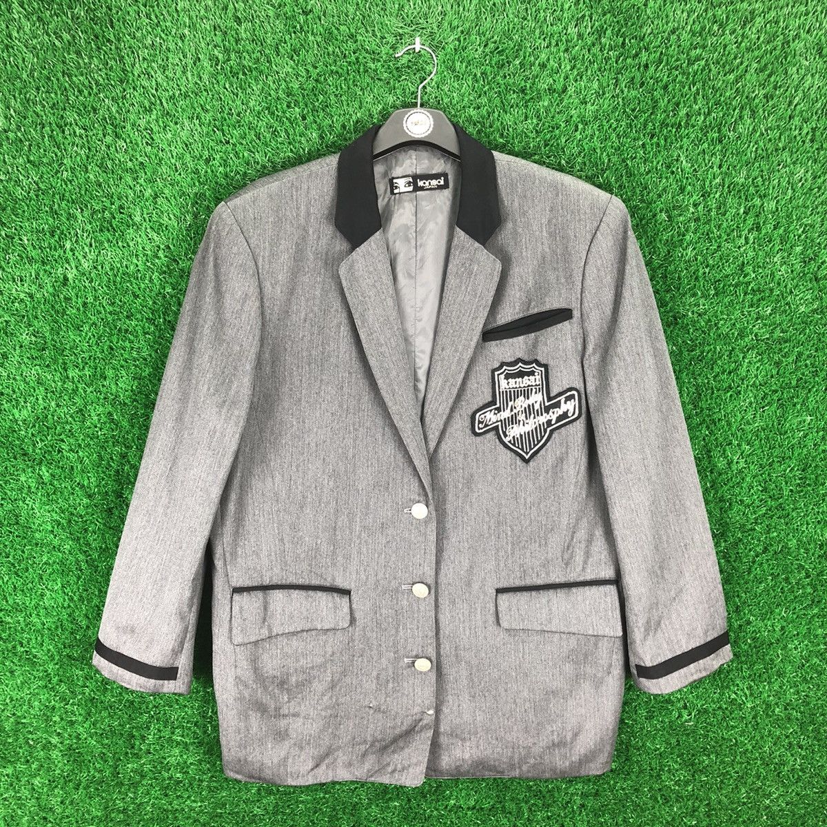 image of Vintage Kansai Japan Blazer in Grey, Men's (Size Large)