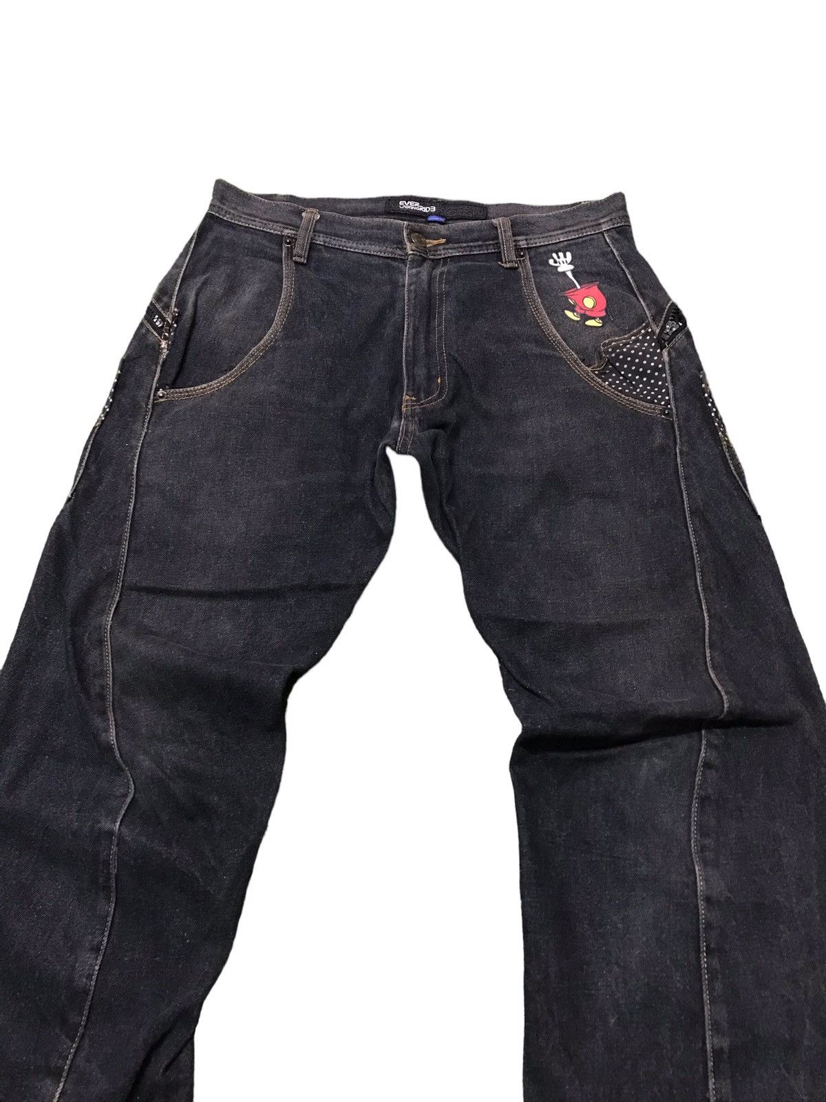 Japanese Brand × Vintage Very Rare Ever Lasting Ride Double Layer Pocket Denim Jeans Size US 32 / EU 48 - 2 Thumbnail