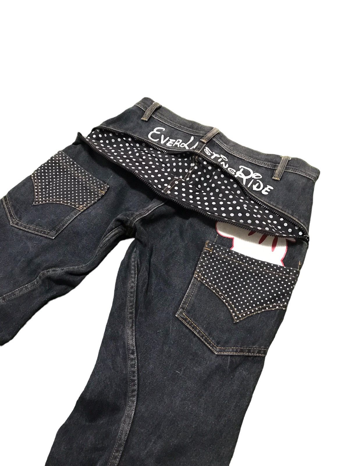 Japanese Brand × Vintage Very Rare Ever Lasting Ride Double Layer Pocket Denim Jeans Size US 32 / EU 48 - 10 Thumbnail